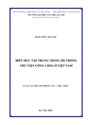 Nâng Cao Hiệu Quả Biên Mục Tập Trung Trong Thư Viện Công 