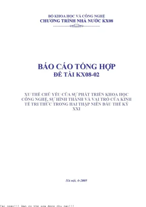 Xu Thế Phát Triển Khoa Học Công Nghệ và Kinh Tế Tri Thức 