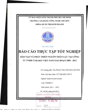 Đào Tạo và Phát Triển Nguồn Nhân Lực Tại Công Ty TNHH 