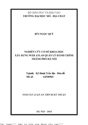Nghiên Cứu Xây Dựng Web Atlas Quản Lý Hành Chính Thành 