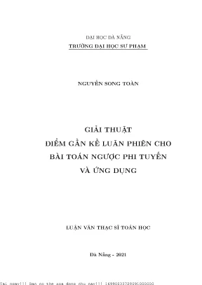 Giải Thuật Điểm Gần Kề Luân Phiên Cho Bài Toán Ngược Phi