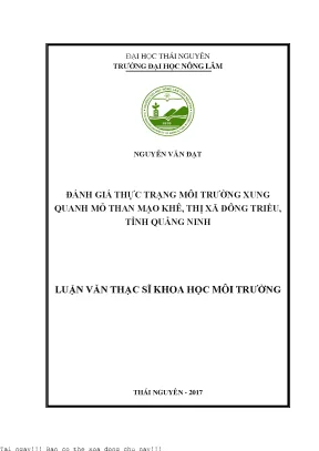 Đánh Giá Môi Trường Xung Quanh Mỏ Than Mạo Khê, Quảng Ninh