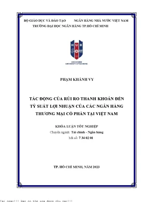 Tác Động Của Rủi Ro Thanh Khoản Đến Tỷ Suất Lợi Nhuận