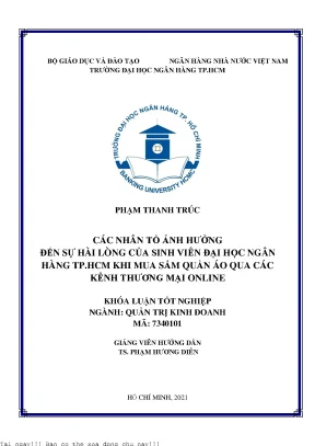 Các yếu tố ảnh hưởng đến sự hài lòng của sinh viên khi