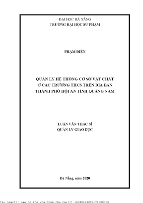 Quản lý hệ thống cơ sở vật chất trong trường trung học