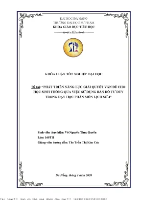 Phát Triển Năng Lực Giải Quyết Vấn Đề Cho Học Sinh Qua
