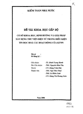 Giải Pháp Xây Dựng Thư Viện Điện Tử Trong Thời Đại Công 