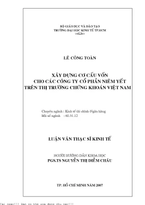 Cấu Trúc Vốn và Chiến Lược Tài Chính của Các Công Ty