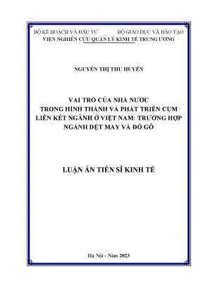 Vai Trò Của Nhà Nước Trong Phát Triển Cụm Liên Kết Ngành