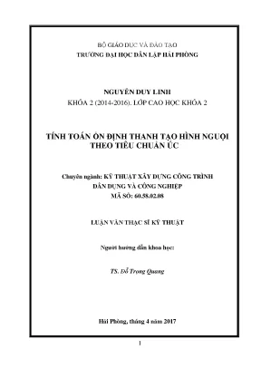 Tính Toán Ổn Định Kết Cấu Thép Thanh Tạo Hình Nguyên