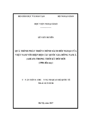 Chính Sách Đối Ngoại Của Việt Nam Với ASEAN Trong Thời 