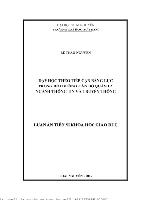 Nâng cao năng lực cán bộ quản lý ngành thông tin và 