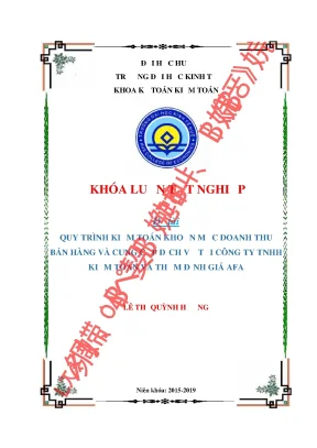 Quy Trình Kiểm Toán Doanh Thu Bán Hàng và Cung Cấp Dịch