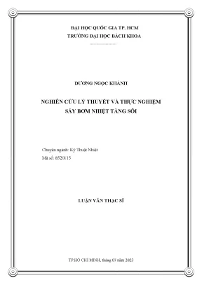 Nghiên cứu sấy bơm nhiệt tầng sôi: Lý thuyết và thực nghiệm