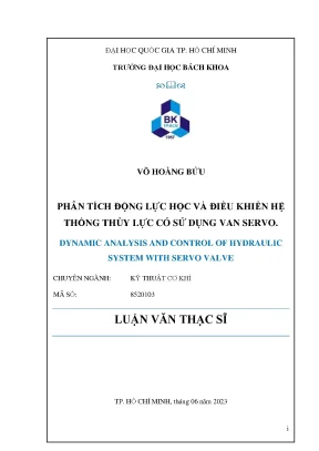 Phân Tích Động Lực Học và Điều Khiển Hệ Thống Thủy Lực