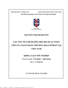 Các Yếu Tố Ảnh Hưởng Đến Hệ Số An Toàn Vốn Của Ngân Hàng