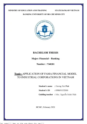 Ứng Dụng Mô Hình Tài Chính Fama Đối Với Các Tập Đoàn