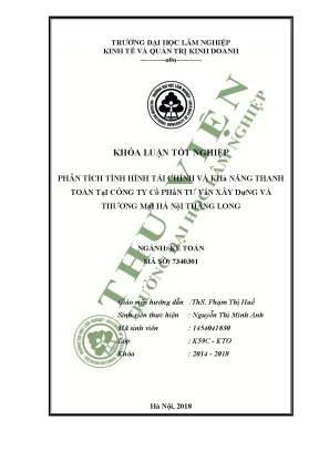Phân Tích Tình Hình Tài Chính và Khả Năng Thanh Toán tại