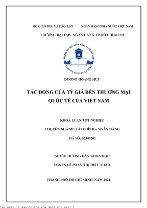Tác Động Của Tỷ Giá Hối Đoái Đến Cán Cân Thương Mại Của