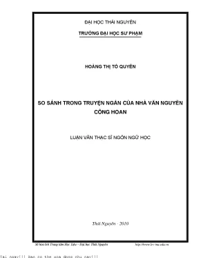 Phép So Sánh Trong Truyện Ngắn Của Nguyễn Công Hoan
