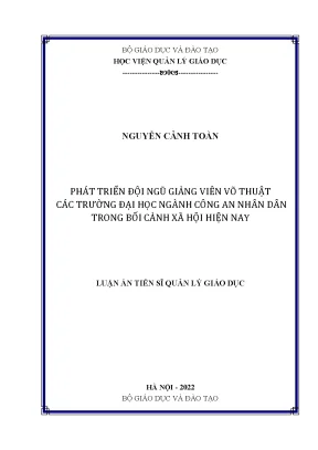 Phát Triển Đội Ngũ Giảng Viên Võ Thuật Trong Các Trường
