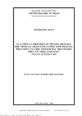 Phương Pháp Dạy Học Tích Cực Tăng Cường Nhận Thức Về