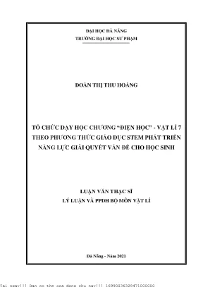 Giáo Dục STEM Trong Dạy Học Vật Lý 7: Phát Triển Năng