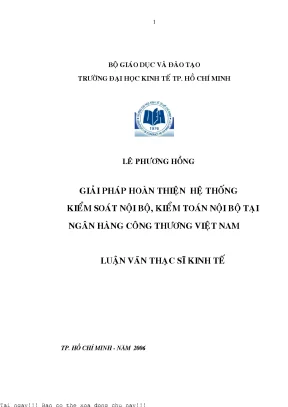 Cải Thiện Hệ Thống Kiểm Soát Nội Bộ và Kiểm Toán Tại