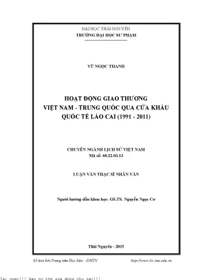 Hoạt Động Giao Thương Việt Nam - Trung Quốc Qua Cửa Khẩu