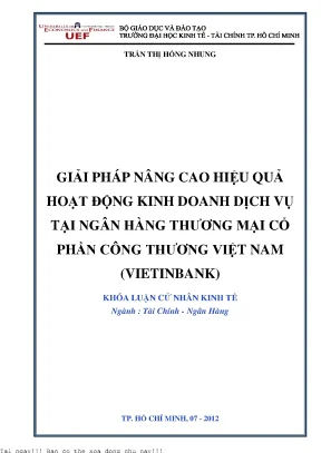 Giải Pháp Tăng Cường Hiệu Quả Kinh Doanh Dịch Vụ Tại