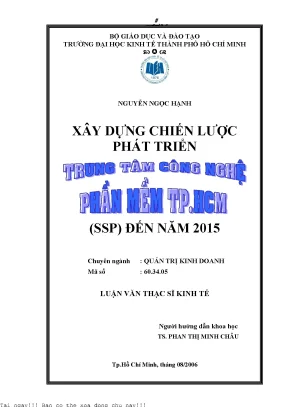 Chiến Lược Phát Triển Trung Tâm Công Nghệ Phần Mềm