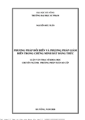 Phương Pháp Đổi Biến và Giảm Biến trong Chứng Minh Bất