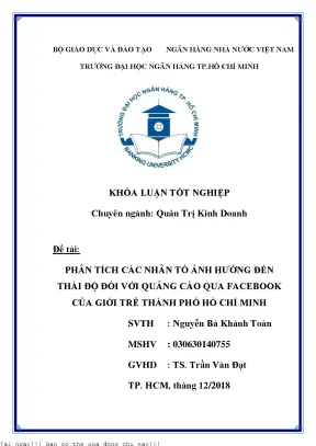Phân Tích Nhân Tố Ảnh Hưởng Đến Thái Độ Quảng Cáo
