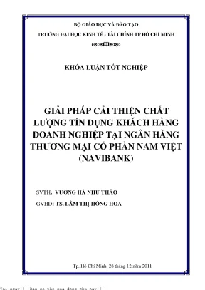 Giải Pháp Cải Thiện Chất Lượng Tín Dụng Khách Hàng Doanh