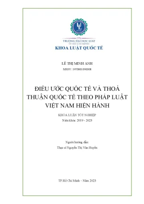 Điều Ước Quốc Tế và Thoả Thuận Quốc Tế: Pháp Luật Việt