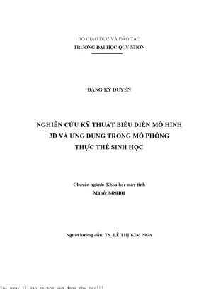 Nghiên Cứu Kỹ Thuật Biểu Diễn Mô Hình 3D và Ứng Dụng