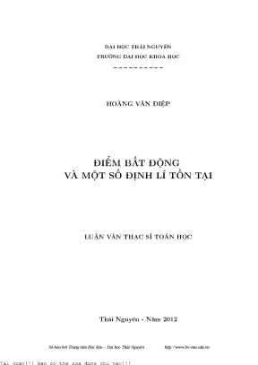 Điểm Bất Động và Định Lý Tồn Tại trong Toán Học Ứng Dụng