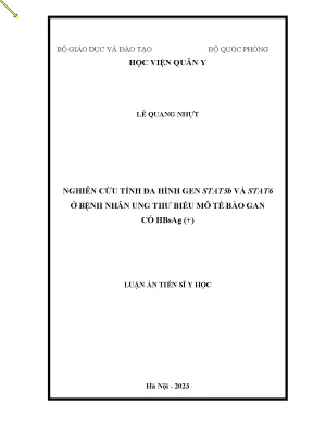 Nghiên Cứu Đa Hình Gen STAT5b và STAT6 Ở Bệnh Nhân Ung