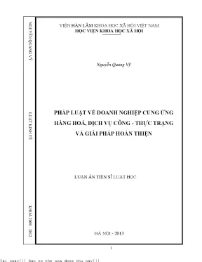 Pháp Luật Doanh Nghiệp Cung Ứng Hàng Hóa và Dịch Vụ