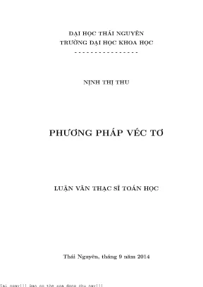 Phương Pháp Véc Tơ Trong Giải Toán Hình Học
