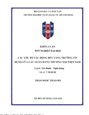 Các yếu tố ảnh hưởng đến tăng trưởng tín dụng của ngân