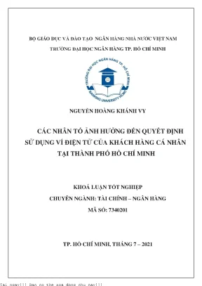 Các yếu tố ảnh hưởng đến quyết định sử dụng ví điện tử