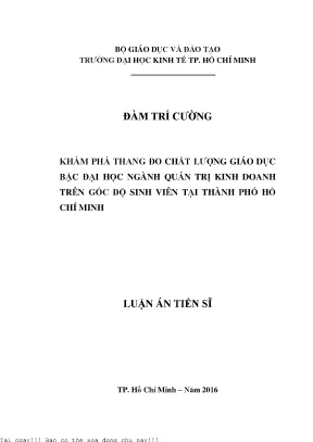 Khám Phá Chất Lượng Giáo Dục Đại Học Ngành Quản Trị Kinh