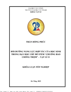 Bồi Dưỡng Năng Lực Hợp Tác Của Học Sinh Qua Dạy Học 