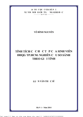 So Sánh Tính Tích Cực Học Tập Giữa Nam và Nữ Sinh Viên