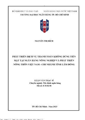 Phát triển dịch vụ thanh toán không dùng tiền mặt tại