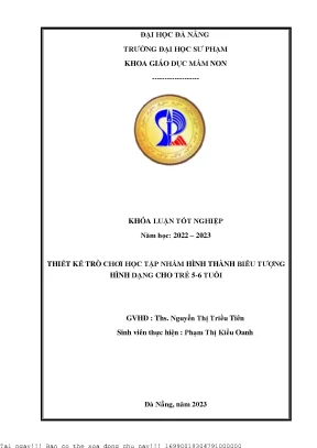 Thiết Kế Trò Chơi Học Tập Cho Trẻ 5-6 Tuổi Tại Đại Học