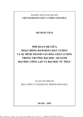 Mối Quan Hệ Giữa Đảm Bảo Chất Lượng và Văn Hóa Chất