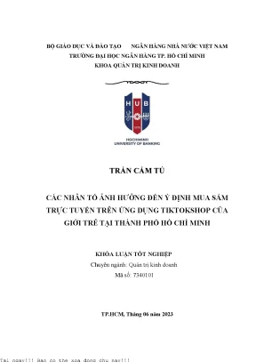 Nghiên cứu các yếu tố ảnh hưởng đến ý định mua sắm trực