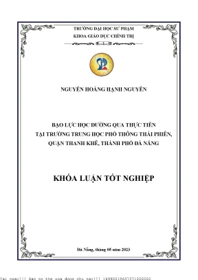 Nghiên Cứu Về Bạo Lực Học Đường Tại Trường THPT Thái 